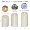 3 Pack Flickering Flameless Candles Battery Operated with Timer, 3D