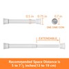 KXLife 2 Pack Smallest Spring Tension Curtain Rod for Narrow