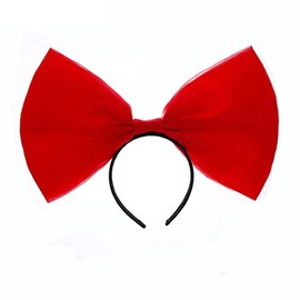 Women Ladies Retro Large Red Bow Headbands Girls Fabric Hairband Exaggerated Hair Accessories Props