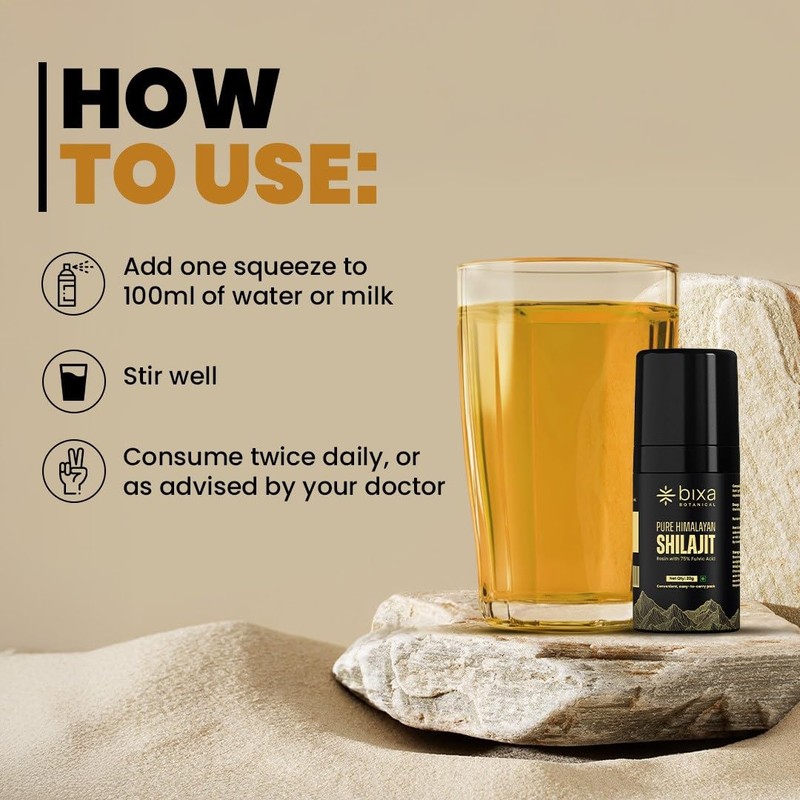 bixa BOTANICAL Pure Himalayan Shilajit Resin 20gm