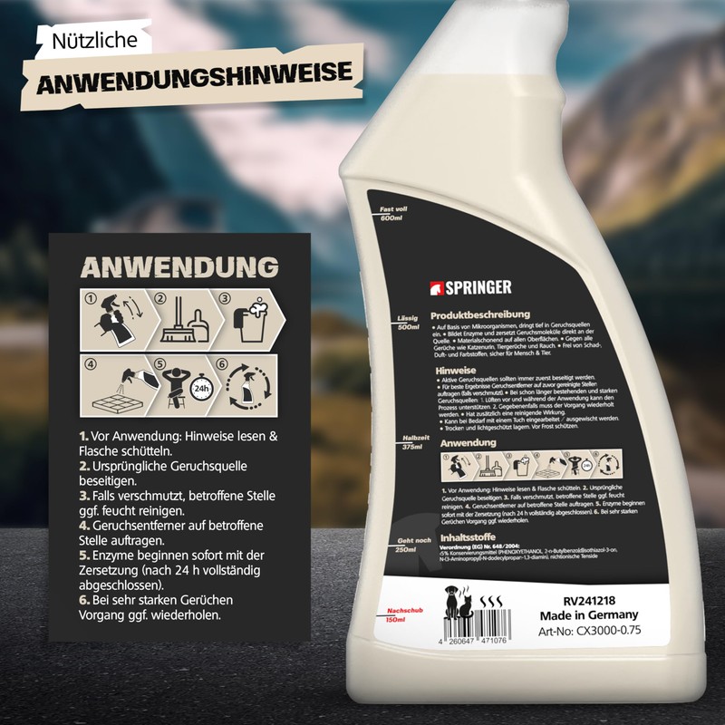 SPRINGER CX3000 - - Geruchsentferner 750 ml - - Made