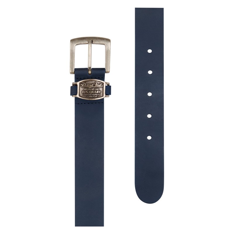 Petrol Industries Men's Leather Belt Accessories, navy