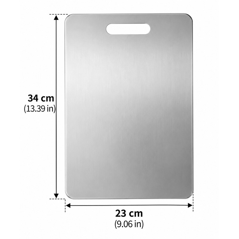 Stainless Steel Cutting Board for Food Prep – Double-Sided Chopping