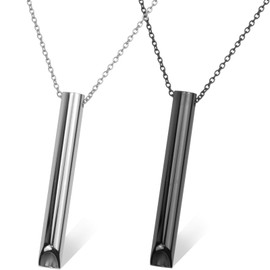 GROVL GROVL Anxiety Relief Necklace 2PCS for Men Women, Titanium Steel Mindful Anapana Breathing Necklace for Stress Relief, Exercises, Meditation
