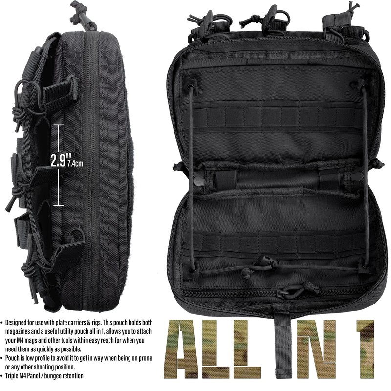 WYNEX Tactical Mag Admin Pouch, Molle Utility Tool Pouch EMT