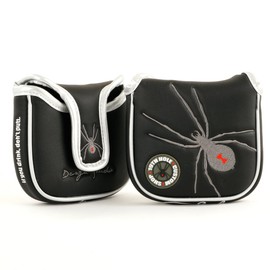 19th Hole Custom Shop Spider High-MOI Mallet Putter Headcover, Heel Shaft, Black, Golf Head Cover