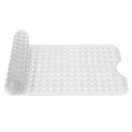 Rugs Inn Shower Mat Non Slip Bathroom Accessory, Strong Rubber Bath Mat Anti Mould Shower Mats for Inside Shower with Drain Hole Bathtub Mat for Shower or Tub (White, 53 x 53 cm)