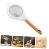 Mikinona Wooden Handle Stainless Steel Flour Sifter Baking Sieve Strainer