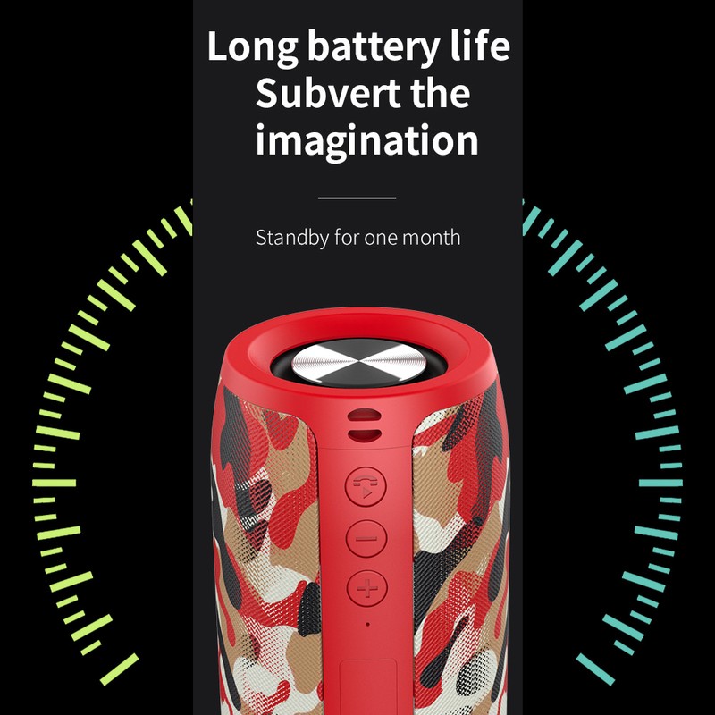 ZEALOT S32 Marine Camouflage TWS Bluetooth Portable Speaker Outdoor Waterproof