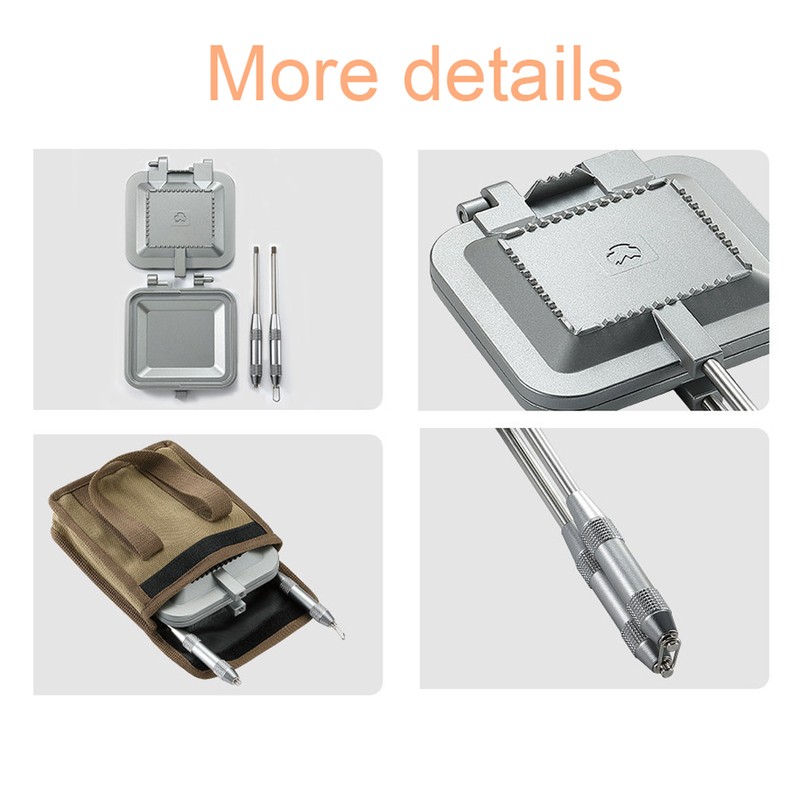 Outdoor Detachable Handle Muffin Sandwich Baking Pan Multifunctional Camping Picnic