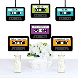80's Retro - Paper Cassette Tape DIY Totally 1980s Party Essentials - Set of 20