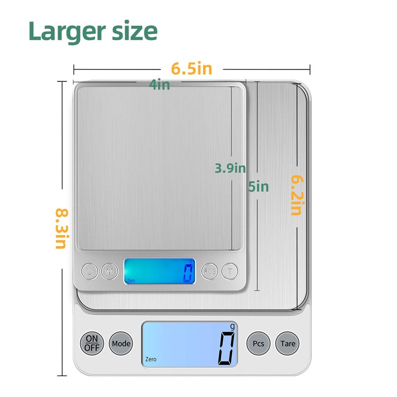 KUBEI Upgraded Larger Size Digital Food Scale Weight Grams and