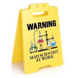 Funny Mad Scientist Halloween Desk Sign Lab Classroom Decor Science Gifts