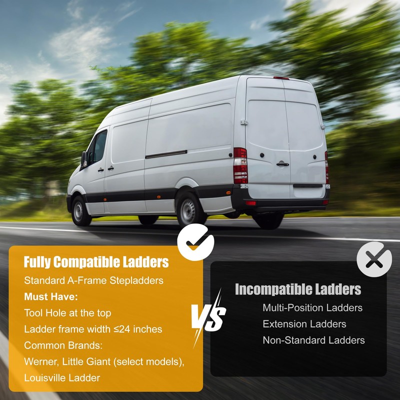 Van Interior Ladder Storage System Not Includes Mounting Kit Utilizes