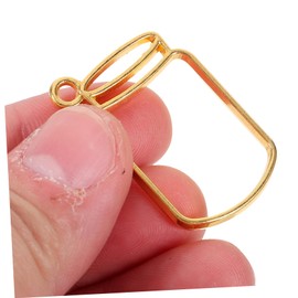 COHEALI Diy Jewelry Material 50pcs Photo Frame Open Bezel Pendants Lightweight Pendant Bezels for Necklace Bracelet