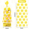 50 PCS Plastic Softball Cellophane Treat bags with Ties Goodie