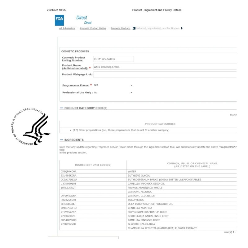 Crema Aclaradora De Piel Wmk Para Zonas Íntimas