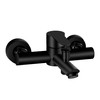 Aolemi Wall Mount Bathtub Faucet Matte Black Single Handle Shower