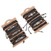 12PCS Braided Faux Leather Bracelet Set Multilayer Vintage Rock Style