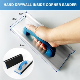 UNRUNFO Drywall Corner Sander - Corner Sander Tool with 12PC Sandpaper, Corner Sander for Corner Wall Cleaning and Polishing