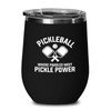Pickleball Black Edition Wine Tumbler 12oz - Where paddles meet