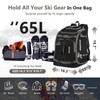 Ski Boot Bag - 65L Padded, Waterproof Ski Travel Backpack