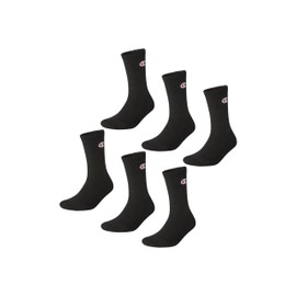 Champion Core 6PP Crew Calzini Sportivi, Unisex - Adulto, Nero, 39-42 EU