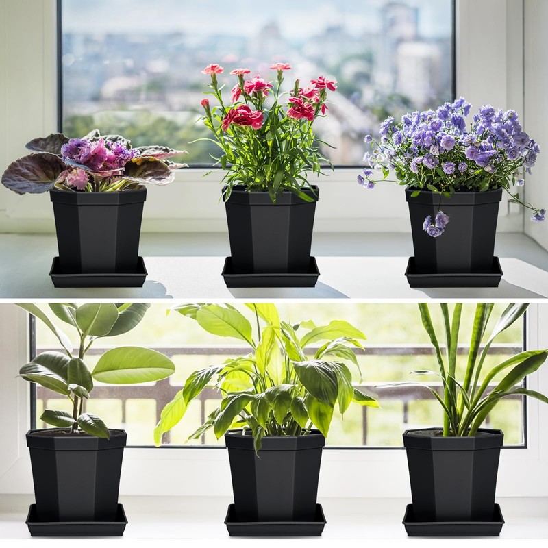 LWALRS Square Plant Saucer 20 22 Inch 2 Pack, Extra