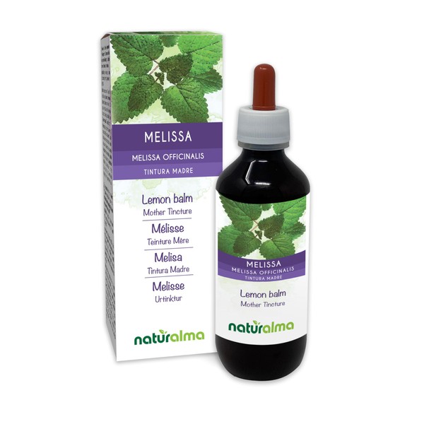 Melissa or Lemon Balm (Melissa Officinalis) Leaves Alcohol-Free Mother Tincture Naturalma Liquid Extract Drops 200 ml Dietary Supplement Vegan