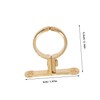 ORFOFE Heavy Duty Brass Pipe Strap Clamp Wall Mount Bracket