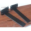 10 Pack - 8 inch Black Hidden L Shelf Bracket