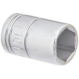 SK Professional Tools 40709 1/4 in. Drive 6-Point Metric Standard Chrome Socket -10mm, Cold Forged Steel Socket with SuperKrome Finish, Made in USA