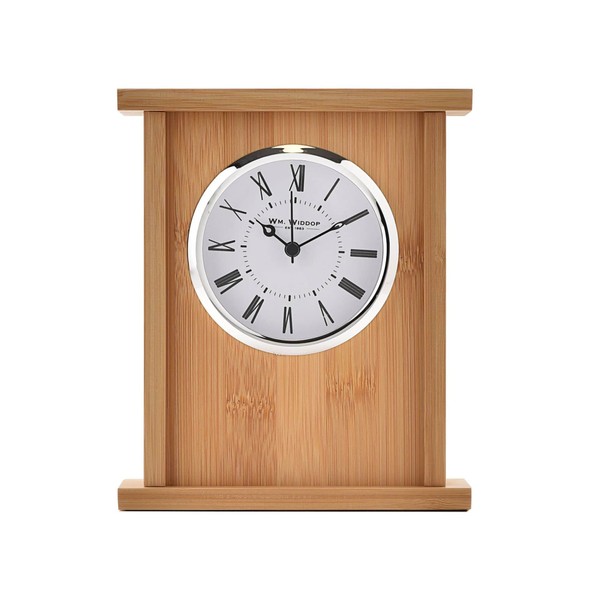 WM. Widdop Wooden Arched Mantel Clock