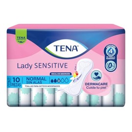Tena Lady Sensitive Normal sin alas 10 piezas, 10 unidad