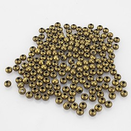 LolliBeads (R) Antiqued Bronze Smooth Round Metal Beads 4 mm 600 Pcs