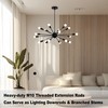 8 Pieces M10 Threaded Extension Poles Lighting Fixture Downrods Stems