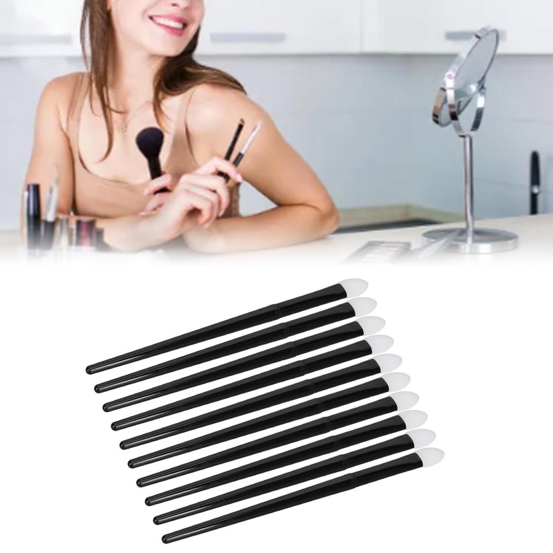 10pcs Silicone Eyeshadow Brush Soft Reusable Long Lasting Silicone Glitter