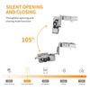 Chibery 10 Pack 1-5/16" Overlay 3D Soft Close Concealed Hinge
