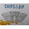 Unbranded Stylish Chips & Dip Serving Bowl Set Clear Plastic