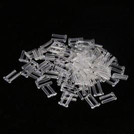 Rimless Frames Sleeves, 100pcs New Plastic Compression Sleeves for Rimless Glasses Accessories Tools, 1.5 * 0.8 * 7.0mm (02#)