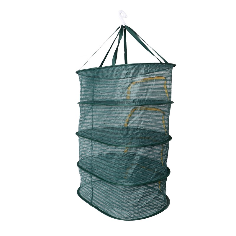 4 Layer Herb Drying Rack with U Shaped Zipper Dark