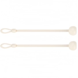 Bungee Tie Down Conversion of Exterior Sun Shades Roller up Blinds,Indoor/Outdoor ，Bungee tie is a Necessary Accessory to Secure Curtains(Beige, 6 in 2pcs)