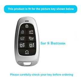 KULCSOK Fob Cover fit for Hyundai Ioniq 5 Nexo Tucson Sonata 2023 2022 2021 2020 Key Cover Case Key Holder TPU Key Protector 8 Buttons A Green