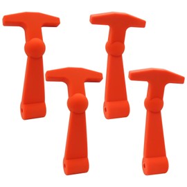 Cooler Latches Replacement for Yeti RTIC, Lid Latch Parts(4 Pack) for Yeti Coolers T-Latches Made of Hard Rubber (Orange) by BLUE ELF