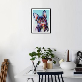 French Bulldogs Diamond Painting, 5D Diamond Painting Kits for Adults, Dog Portrait Diamond Painting Kits, DIY Diamond Art Kits for Beginners, for Home Wall Decor, Craftwork for Indoor 12x16Inch