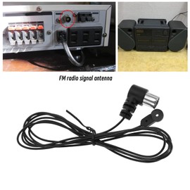 Be In Your Mind Pack of 2 FM Antenna, 75 Ohm, F-Type Adapter, Radio Signal Antenna, Compatible with Sony Yamaha Radio Receiver Antenna, 22 AWG 1.5 m