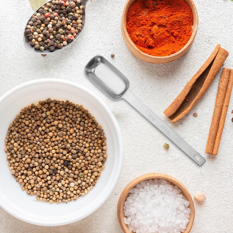 1 Tablespoon Stainless Steel Single Measuring Spoon 15 ml Rectangular