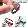 TISUR Titanium Keychain Rings, Split Side Pushing Heavy Duty Black