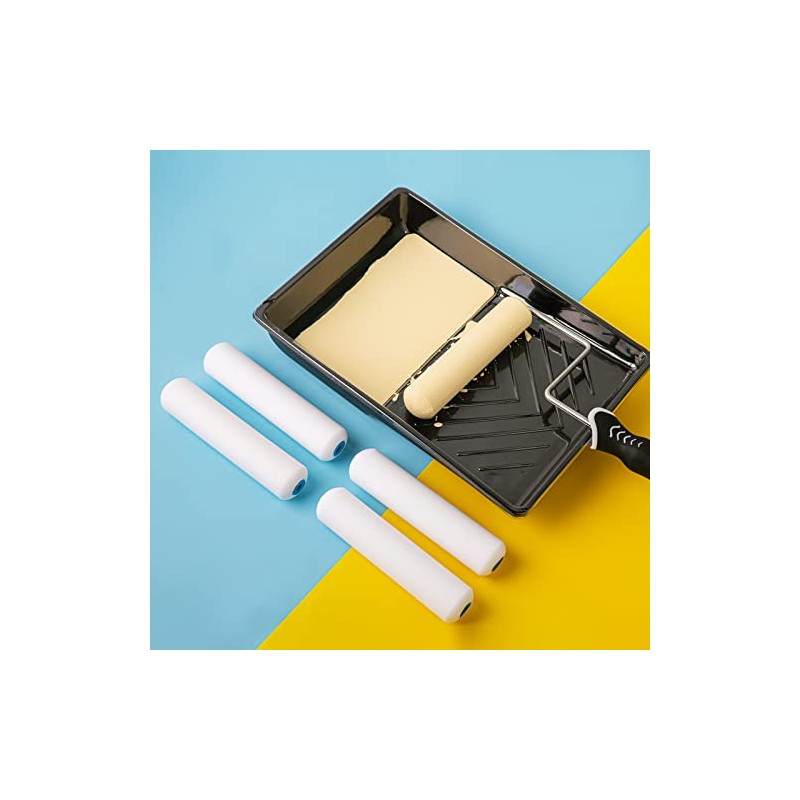 Mister Rui Paint Roller Kit, 16 Pack, 6 Inch Foam