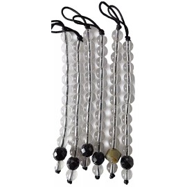 Keychain or Crystal Bead Hank, Six Pieces, 6 Inches, 12 8 mm Beads on Each